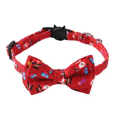 China Designer Christmas Stocked Luxury Dog Collars Collares Para Mascotas Cat Bowtie Collar De Perro Unique Fancy Bulk for sale