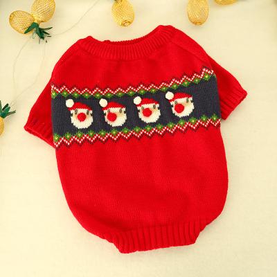 China Sueteres De Perro Wholesale Winter Fashion Stocked Pet Clothes Designer Luxury Large Christmas Dog Knitted Sweater for sale