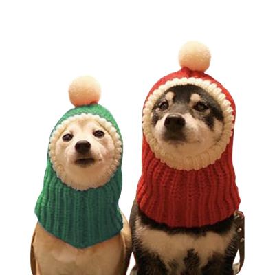 China Free Sample Sustainable Amazon Hit Hats For Dogs Knit Winter Designer Christmas Pet Dog Luxury Hat Te koop