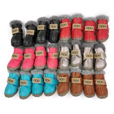 Cina Zapato Perro Autumn Winter Waterproof Snow Soft Warm Comfortable Outdoor Dog Shoes Designer Dog Boots Shoe Non Slip Viable in vendita