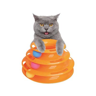 Китай Juguete Para El Gato Natural Four Levels Of Sustainable Play Circle Interactive Track Cat Toys продается