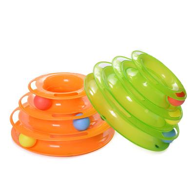 China Juguetes Para Gatos Viable Pet Cat Toy Ball Turntable Disk Cat Interactive Toys for sale