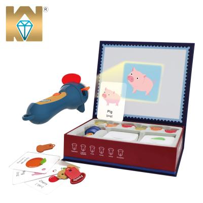 China Children's Learing Toys KUNYANG TOYS Word Projector Learning Educational Flashlight Projection Kids Toys For Baby for sale