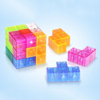 China Magnetic Building Blocks Cube 3D Cube Toy Building Blocks Children Educational Toy Building Blocks for sale