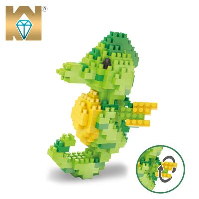 China Plastic Building Toy Sea Animal World Seahorse Blocks For Kids Building Blocks Rotate 360 ​​Rod Toys for sale