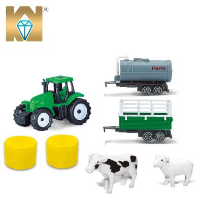 China ABS Plastic Simulation Free Wheel Farmer Truck, Farmer Tractor, Funny Farmer Vehicle Farm Toys For Kids for sale