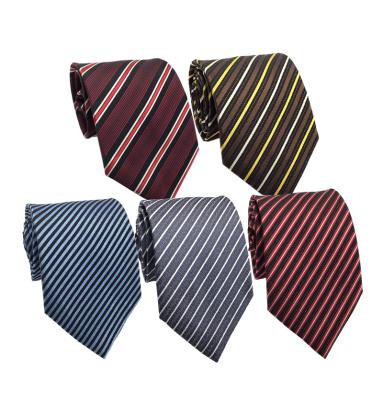 China Custom Men's Ties China Stripe China Stripe 100% Polyester Classic Ties Supplier ODM/OEM Supplier ODM/OEM for sale