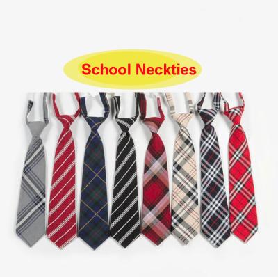 China 100%cotton ODM/OEM Wholesale Custom Cotton School Uniform Neckies Casual Manufacturer Boys and Girls School Neck Ties for sale