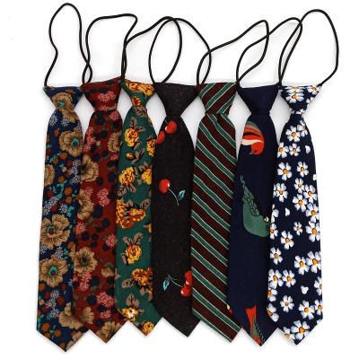 China fashion accessory kids 100%polyester cotton made floral flower printed ties for sale