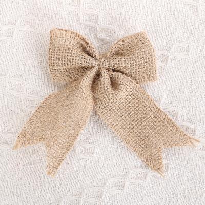 China Viable Burlap Bow Swallowtail Bowknot DIY Clothing Hat and Decorative Gift Accessories for sale