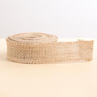 China 3cm*5m Rolls Fabric Jute Ribbon DIY Decorative Canvas Webbing UNDEFINED Wrap Burlap Gift For Party for sale