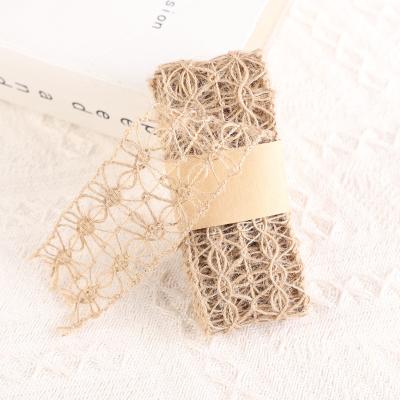 China Decoration & Natural Hessian Burlap Woven Ribbon Woven Ribbon Clothing Accessories DIY Wedding Party Decorative Hemp Roll for sale