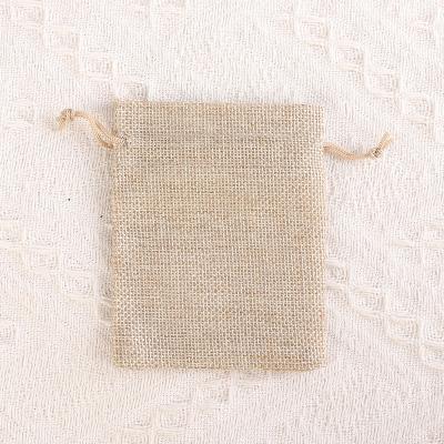 China 8.5CM*11.5CM Vintage Jute Drawstring Natural Burlap Eco-friendly and Economical Canvas Sack Eco-Friendly Wedding Gift Party Decoration Bag for sale