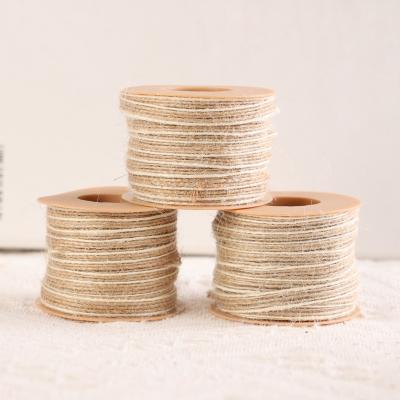 China Nature Eco-friendly Mixed Silk Fish Roll Hemp Fish Weave Vintage Jute DIY 6mm*10m Decoration Silk Rope for sale