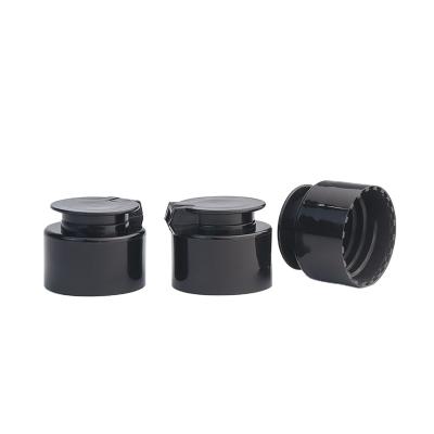 China Cosmetic Manufacturers Custom 28mm Bottle Non Spill Plastic Screw Flip Top Cap for sale