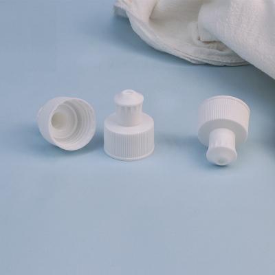 China Non Spill Push And Pull Plastic Sports Cap 28mm Stretch Cap Detergent Stretch Cap for sale