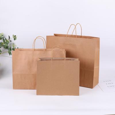 China Recycled Materials Gift Packaging Bag Thickened Kraft Paper Shopping Packaging Bag for sale