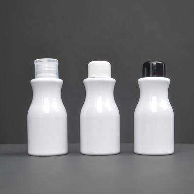 China Personal Skin Care Bottle 100ml Plastic Bottle Packaging Lotion Safe Personal Care And Reliable White Milk Bottle Pet for sale