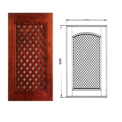 China Europe Style Full Set Cherry Color Sale Kitchen Sideboards Door Grid Industrial Red Sideboard Doors for sale