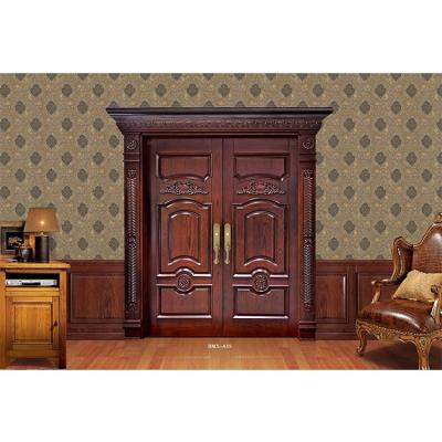 China Sound insulation factory direct sale main door designs double doorentrance wooden double doors for sale