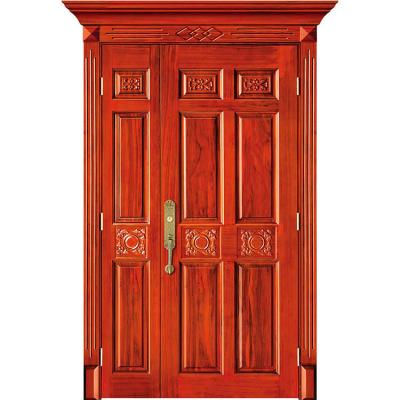 China Sound Insulation Design Professional Style China Teak Villa Wooden Main Doors Traditional Solid Designs for sale