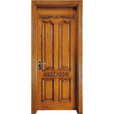 China European Style Sound Insulation Open Swing Large Solid Wood Sliding Entry Door Interior for sale