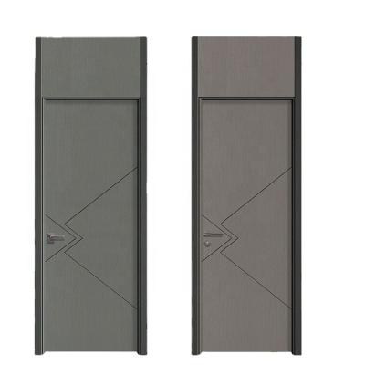 China Sound Insulation Modern Design Wooden Room With Frame Carbon Crystal Wooden Door for sale