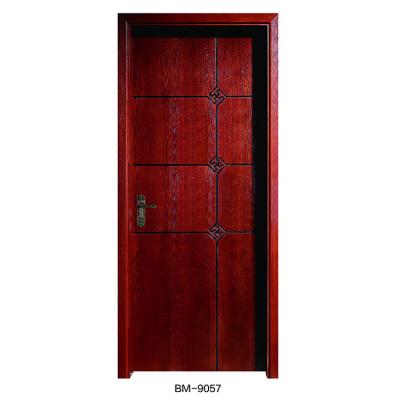 China Factory Sales Mahogany Solid Wood Door Sound Insulation Modern Designs Bedroom Entrance Hot Solid Wood Doors for sale