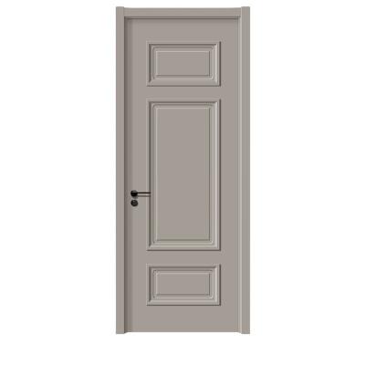 China Sound Insulation Interior Door Luxury French Wooden Door Painting Design With Frames Wood for sale