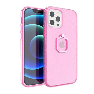 China High Cost-effective Shockproof Shockproof Hard Back Cover PC TPU Finger Ring Holder Phone Case For iPhone 13 Pro Max for sale