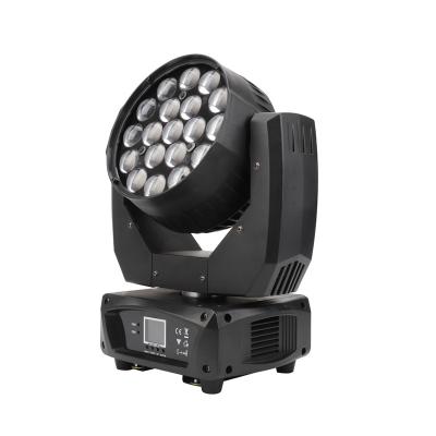 China Dimming 100% RGBW Garden 4 in 1 19Pcs 15W LED Zoom Moving Head Wash Light for sale