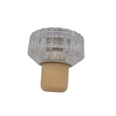 China Non Spill Factory Price Customized T Shape Wine Cork Acrylic Foil / Wooden / Plastic Cap Cork With Aluminum Top for sale