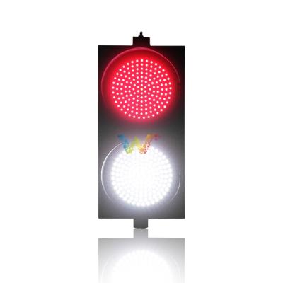 China PC Customized 300mm Full Red White Ball Lights With Brackets Traffic Signl Light for sale