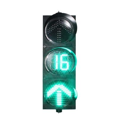 China PC Shell 300mm LED Arrow Signal With Countdown Timer Traffic Light Rotating Maker for sale