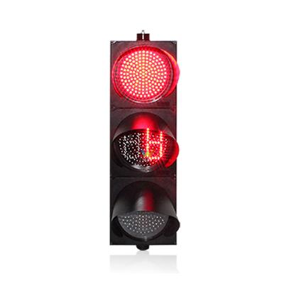 China Waterproof Factory Lighting 300MM Red Yellow Green Color Led Traffic Light With Timer for sale