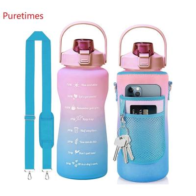 China Sustainable Bpa Half Gallon Sleeve 64oz Gym Free Water Bottle With Strap For Adult And Custom Water Bottle for sale