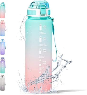 China 1200ML Sustainable LOGO TRITAN BPA Free Custom Plastic Water Bottle With Filter Strap for sale