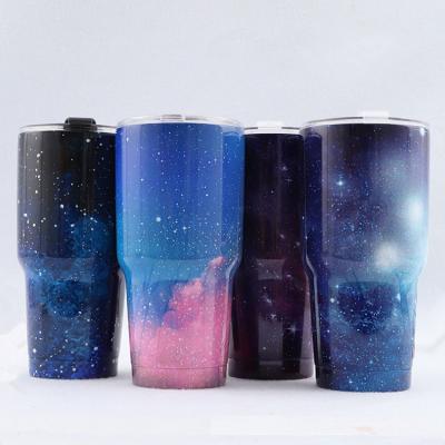 China Sustainable Wholesale  starry sky sale wide mouth 30 20 10 Oz And Straw Lid business vacuum insulated coffee mug for sale