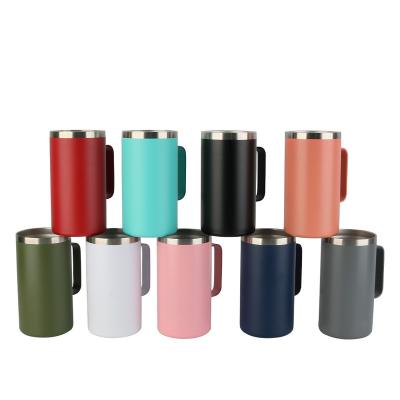 China New Viable Low Price Custom Portable Stainless Steel Vacuum Flask Cup With Handle For Car 304 Stainless Steel Thermal Flask for sale