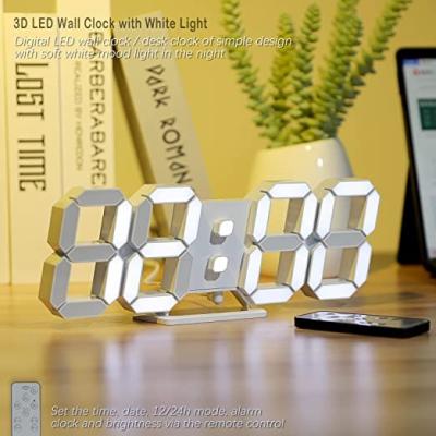 China Class HOT Factory 3D LED Table Wall Clock Digital Timer Night Light Watch Alarm Clock for sale