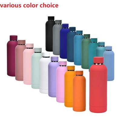 China Sustainable 500ml 750ml Custom Logo Vacuum Flasks Insulated Stainless Steel Sports Drink Double Wall Water Bottle for sale