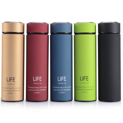 China Business Custom 304c 500ml Sports Vacuum Flask Stainless Steel Mug Thermos Fashion Rubber Coated Thermal Water Bottle With Lid Tumbler for sale