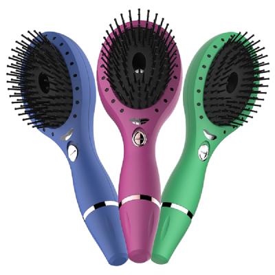 China For 2021 Electric Static Electricity Hair Massager Hair Brushes Hair Growth Brushes Rechargeable Ion Scalp LED Light Therapy for sale