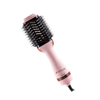 China Hotel Hot Air Comb One Step Professional Electric Hair Dryer Straightening Straightener Curling Brush for sale