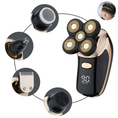 China 5 Blade 5 in 1 LCD Display Multifunctional Electric Hair Shavers Trimmer Men Bald Shaving Machine LK-5811 for sale