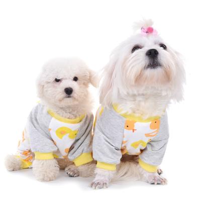 China Sustainable Small Dog Clothes Cotton Dog Cloth Pet Clothes For Sleeping for sale