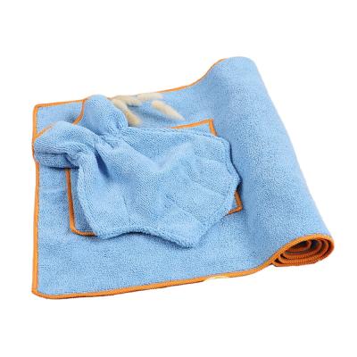 China Wholesale Custom Stocked Cat Cover Blanket Bathrobe Quick Drying Dog Bath Microfiber Dry Towels for sale