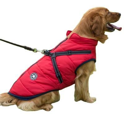 China Sustainable Pet Clothes Fall And Winter Warm Jacket New To Thicken Big Dog Waterproof Windproof T-shirt for sale