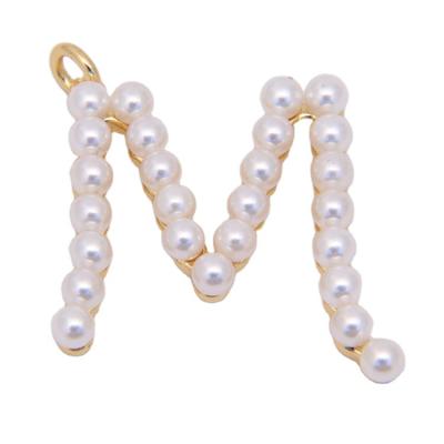 China Classic Jewelry Manufacturer OEM ODM Freshwater Pearl Pendant DIY M 925 Sterling Silver Letter Pendant for sale