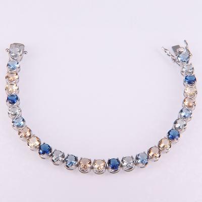 China 2022 Wholesale High Quality Fashion New Arrival CLASSIC Zircon Bracelet 925 Sterling Silver Bracelet With Synthetic OEM/ODM for sale